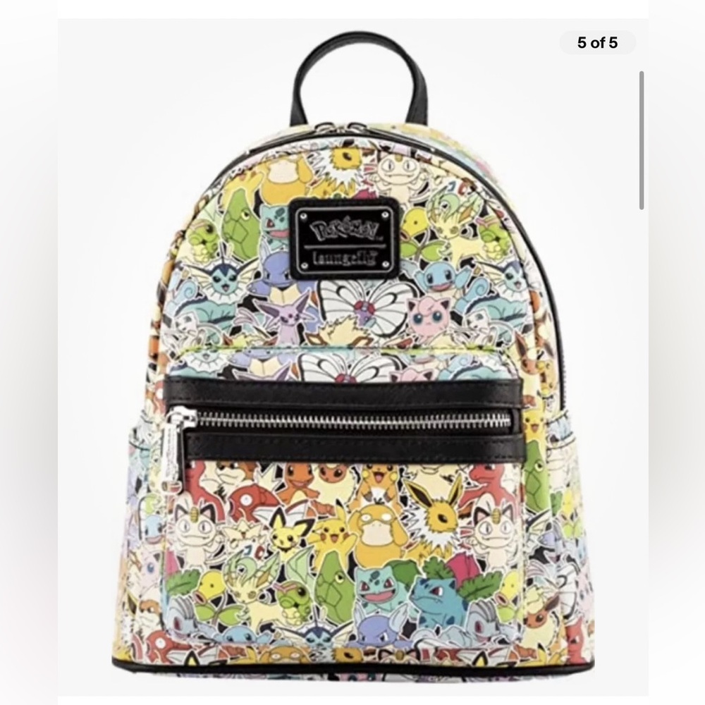 Pokémon Nintendo Loungefly Mini Backpack Bag All over ombré Print NEW!